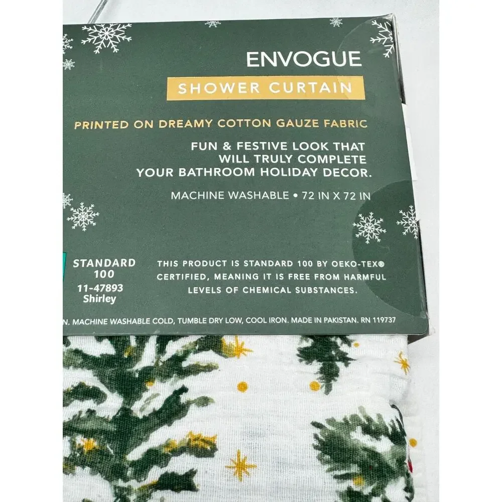 Envogue Christmas Tree Evergreen Show Curtain 72